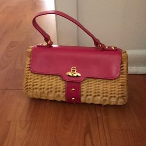 Tan and pink Etienne Aigher purse